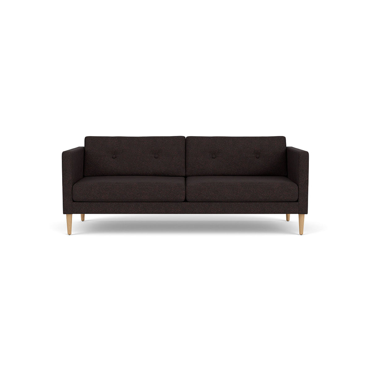 L42 - Firhøj - 2,5 pers. sofa Eg, Natur, Lakeret, Bowen, Black-Brown (7030.21) - MTO af Unit10