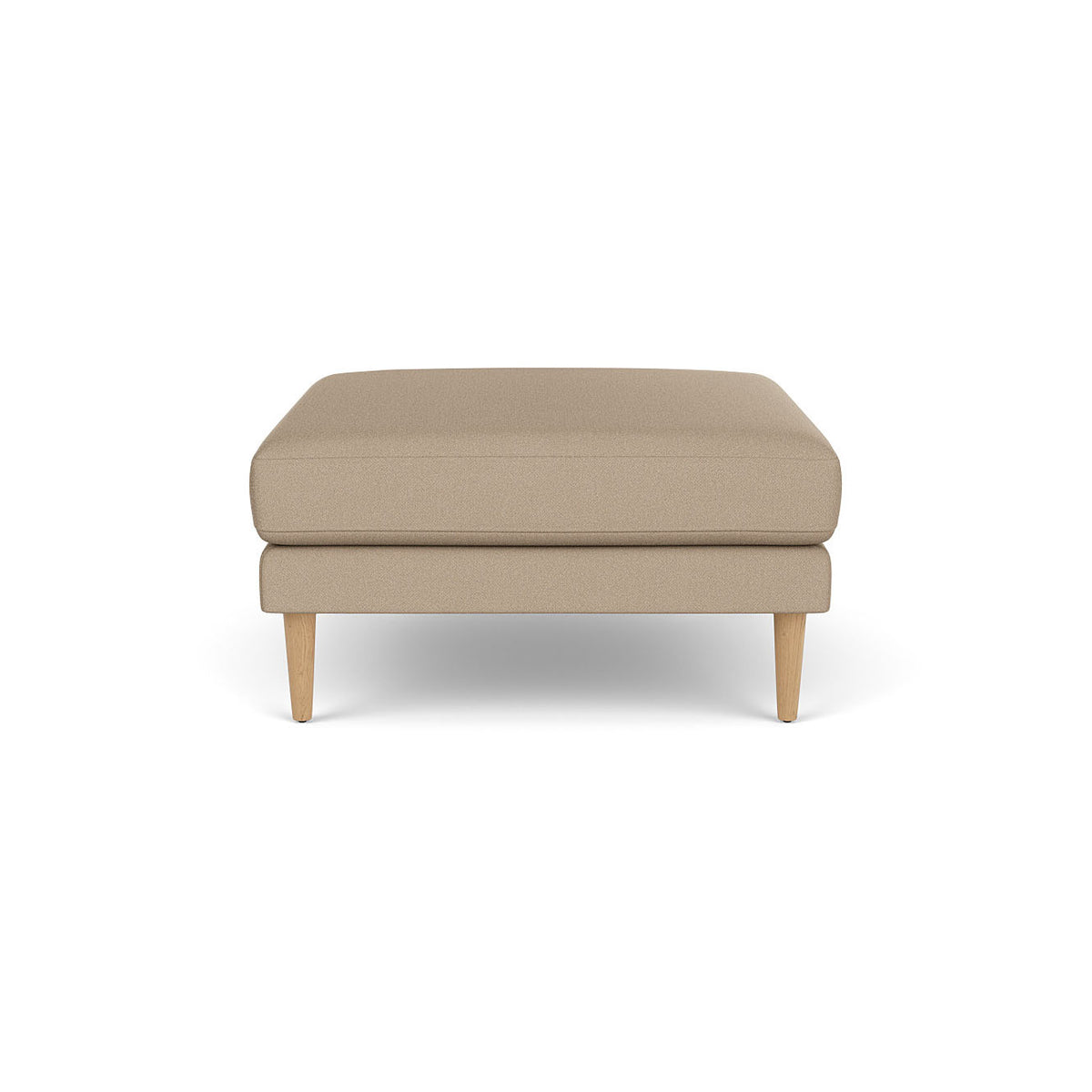 L42 Firhøj Puf 90 x 90 cm, Eg, Natur, Lakeret, Grain, Beige (61252) - MTO af Unit10