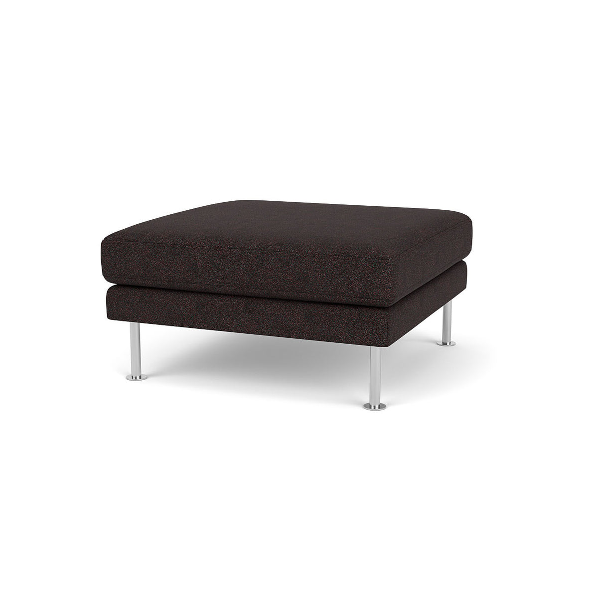 L42 - Firhøj - Puf 90 x 90 cm - Stål, Metal, Børstet, Bowen, Black-Brown (7030.21) - Unit10 - MTO