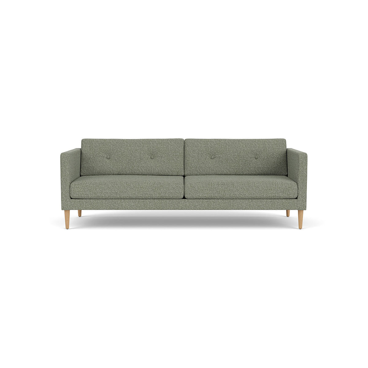 L42 Firhøj 3 pers. sofa Eg Natur Lakeret Monza Green Melange (56) Unit10 MTO